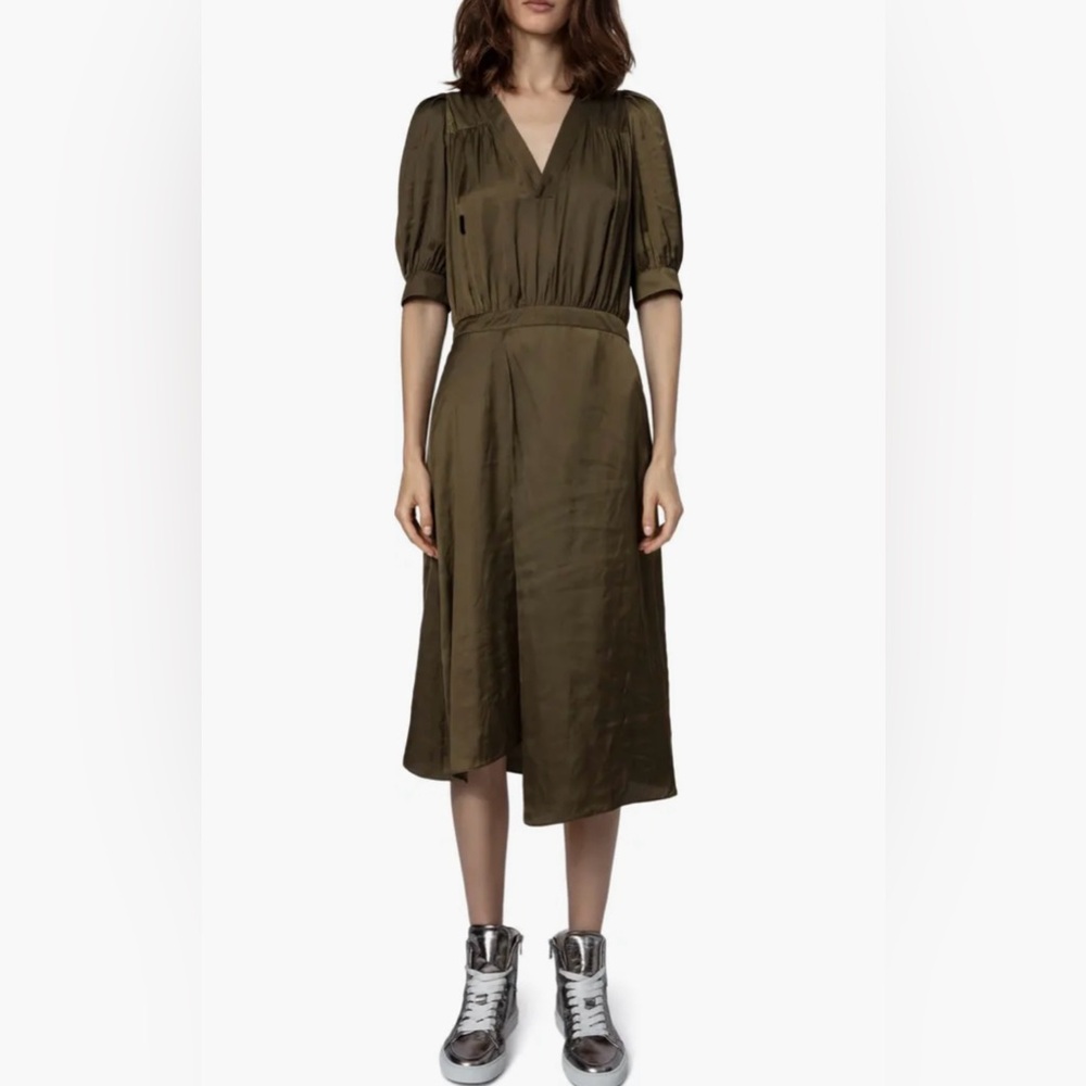 Zadig & Voltaire Olive Satin Jacket